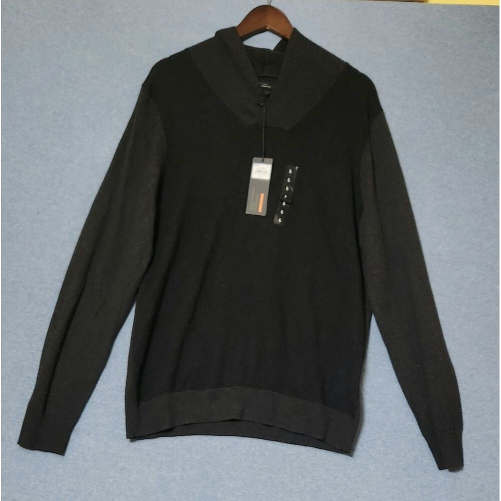 Marc Anthony Black V-Neck Sweater Knit Pullover